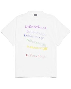 Balenciaga Logo Print T-Shirt - White