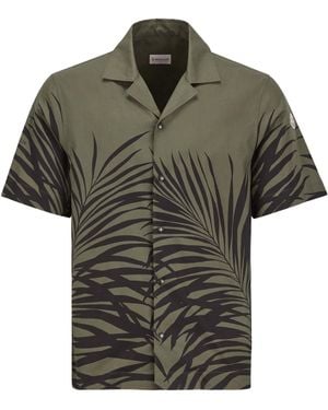 Moncler Collared Short-Sleeves Shirt - Green