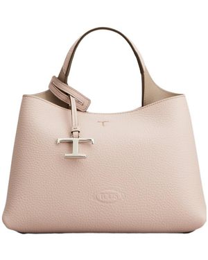 Tod's Logo Embossed Mini Crossbody Bag - Pink