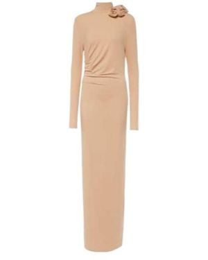 Magda Butrym Floral-Appliqué Gown - Natural
