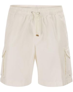 Brunello Cucinelli Drawstring Cargo Shorts - Natural