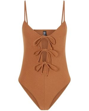Lisa Marie Fernandez Thin Strap Swimsuit - Brown