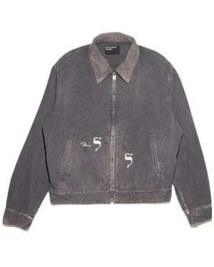 Enfants Riches Deprimes Enfants Riches Déprimés Zip-Up Denim Jacket - Grey