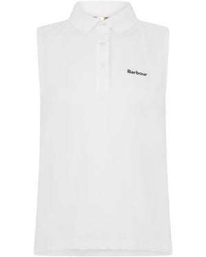 Barbour Bowford Sleeveless Polo Shirt - White