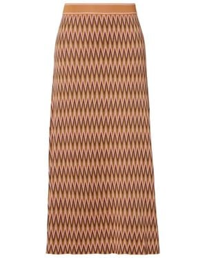 RIXO London Jacquard Skirt - Brown