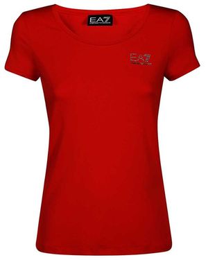 Emporio Armani Short-Sleeved T-Shirt - Red