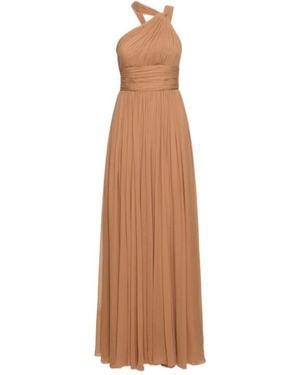 Michael Kors One-Shoulder Extra-Long Dress - Brown
