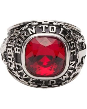 Ambush Fw23 Class Crystal-Embellished Ring - Red