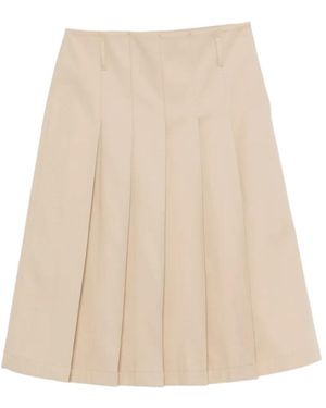 A.P.C. Pleated Mini Skirt - Natural