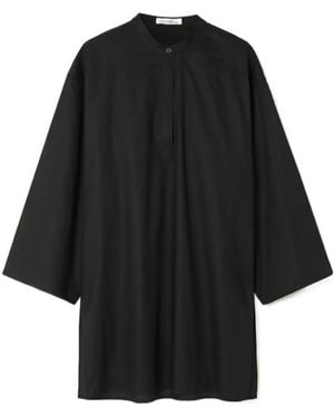 The Row Omao Long-Silhouette Blouse - Black