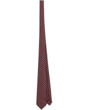 Jean Paul Gaultier Striped Tie - White