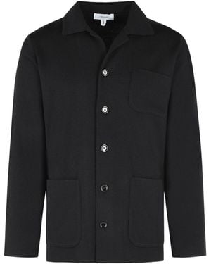 Lardini Patch Pocket Knitted Jacket - Black