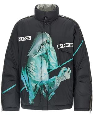 Undercover Heldon Print Down Jacket - Blue