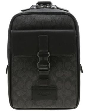 COACH Single Shoulder Crossbody Chest Bag - Black