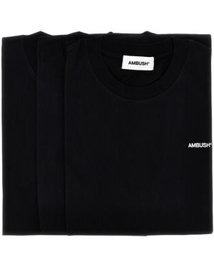 Ambush Logo Printed Three Pack T-Shirts - Black