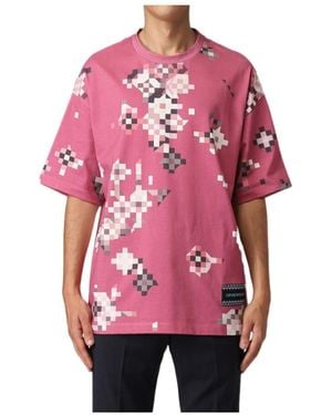 Emporio Armani Printed Round-Necked T-Shirt - Red