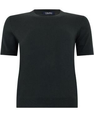 Max Mara Short-Sleeved Knit Top - Black