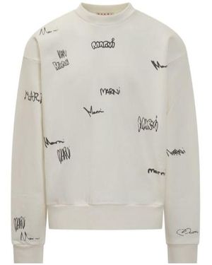 Marni Long Sleeve Crewneck Sweatshirt - Gray
