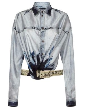 DIESEL C-Suki Camouflage Belt Shirt - Blue