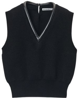Alexander Wang V-Neck Knit Vest - Blue