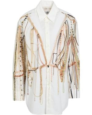 MM6 by Maison Margiela Long Sleeve Shirt - White