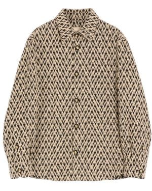 Valentino Toute La V Jacquard Jacket - Brown