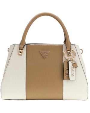 Guess Noelle Saffiano Handbag - Natural