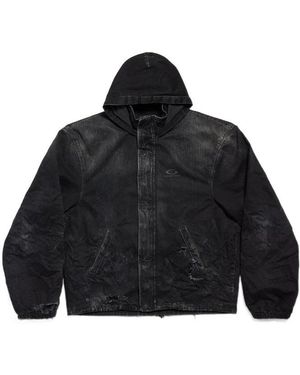 Balenciaga Hooded Workwear Jacket - Black