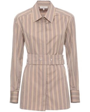 Antonelli Abbie Belted Striped Shirt - Pink
