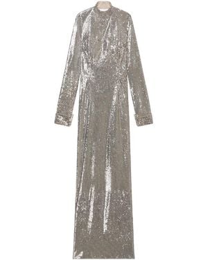 Givenchy Open-Back Sequin Gown - Gray
