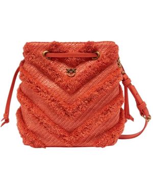 Pinko Small Bucket Bag - Red