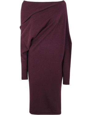Gianluca Capannolo Maja Wool Dress - Purple