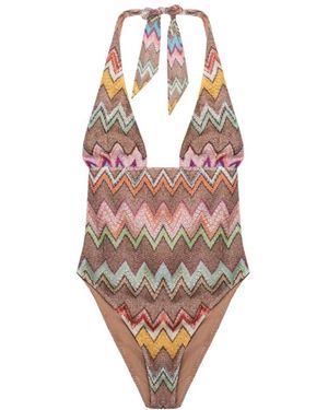 Missoni Zigzag Lurex One-Piece Swimsuit - Multicolour