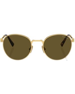 Miu Miu Eyewear Round-Frame Sunglasses - Green