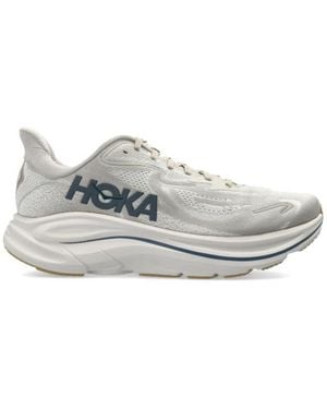 Hoka One One Clifton 10 Lace-Up Trainers - Grey