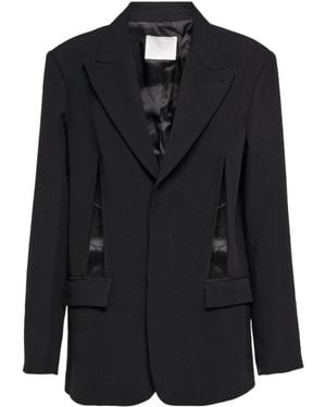 Dion Lee Open-Front Long Sleeve Suit Jacket - Black