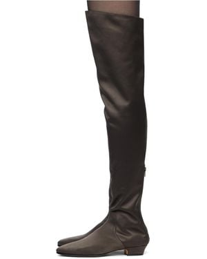 The Row Round-Head Boots - Black