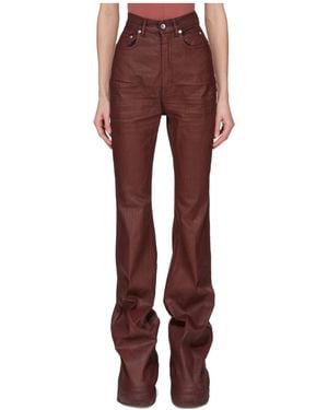 Rick Owens Jeans With Belt Loops - Red
