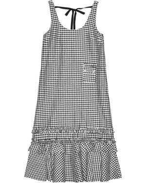 pleated corset midi dress Do Long White CORSET PLEATED FLAP MIDI DRESS