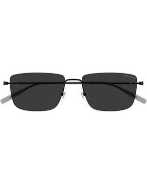 Montblanc Eyewear Rectangle Frame Sunglasses - Black