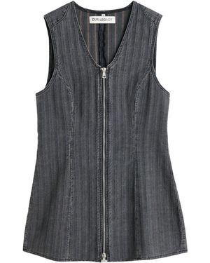 Our Legacy Biker Zip Vest - Grey