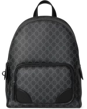 Gucci Gg Emblem Medium Backpack - Black