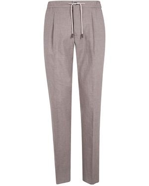 Incotex Pleated Drawstring Pants - Gray