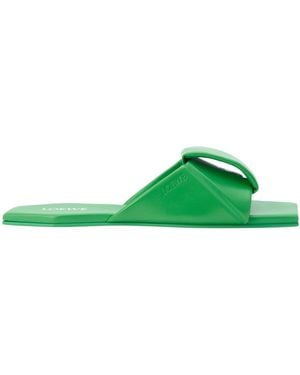 Loewe Origami Padded Square-Toe Flat Sandals - Green