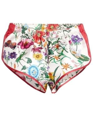 Gucci Printed Silk Shorts - White
