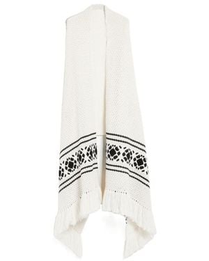 Max Mara Peplo Fringed Scarf - White