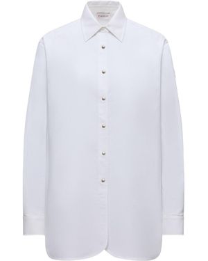 Moncler Logo Patch Long Sleeved Shirt - White