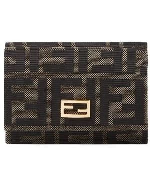 Fendi Mini Tube Trifold - Black