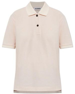 Jil Sander Cotton Piquet Polo T-Shirt - White