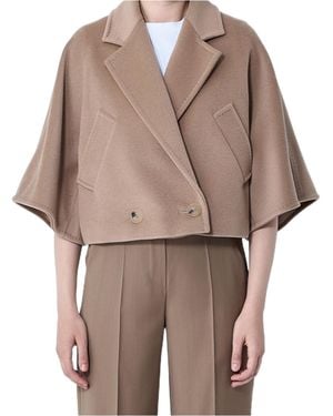 Max Mara Cropped Jacket - Brown